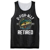 Fisherman Fishing Retirement Gift Ofishally Retired 2024 Mesh Reversible Basketball Jersey Tank