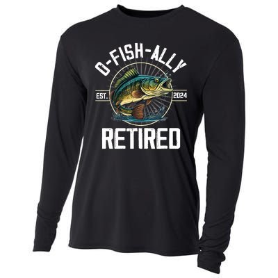 Fisherman Fishing Retirement Gift Ofishally Retired 2024 Cooling Performance Long Sleeve Crew