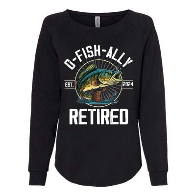 Fisherman Fishing Retirement Gift Ofishally Retired 2024 Womens California Wash Sweatshirt