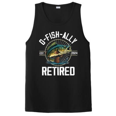 Fisherman Fishing Retirement Gift Ofishally Retired 2024 PosiCharge Competitor Tank