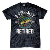 Fisherman Fishing Retirement Gift Ofishally Retired 2024 Tie-Dye T-Shirt