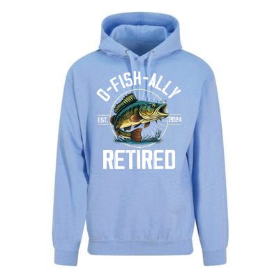 Fisherman Fishing Retirement Gift Ofishally Retired 2024 Unisex Surf Hoodie