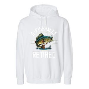 Fisherman Fishing Retirement Gift Ofishally Retired 2024 Garment-Dyed Fleece Hoodie