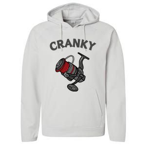 Funny Fishing Reel Pun For Fishermen Performance Fleece Hoodie