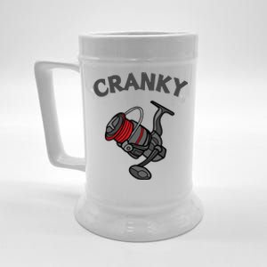 Funny Fishing Reel Pun For Fishermen Beer Stein