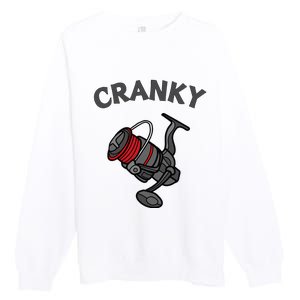 Funny Fishing Reel Pun For Fishermen Premium Crewneck Sweatshirt