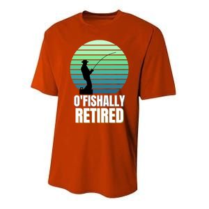 Fishing Fisherman Retiree Retired Cool Gift Ofishally Retired Funny Gift Performance Sprint T-Shirt