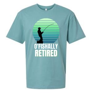 Fishing Fisherman Retiree Retired Cool Gift Ofishally Retired Funny Gift Sueded Cloud Jersey T-Shirt