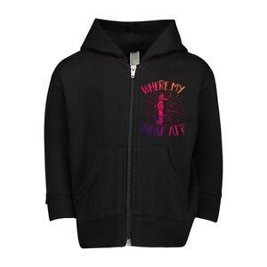 Firefighter Fire Rescue Where My Hose At? Fire Gift Toddler Zip Fleece Hoodie