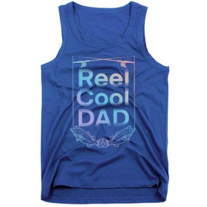 Funny Fishing Reel Cool Dad Funny Fishing Dad Gift Tank Top