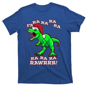 Funny Fa Ra Rawr Christmas Holiday Tfunny Giftrex Santa Dinosaur Funny Gift T-Shirt