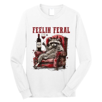 Feeling Feral Racoon Long Sleeve Shirt