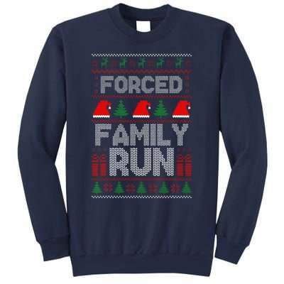 Forced Family Run Ugly Christmas Xmas Party Pajama Sweatshirt