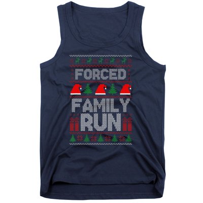 Forced Family Run Ugly Christmas Xmas Party Pajama Tank Top