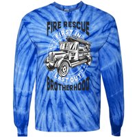 Fire Fire Rescue Brotherhood Fire Departt Gift Tie-Dye Long Sleeve Shirt