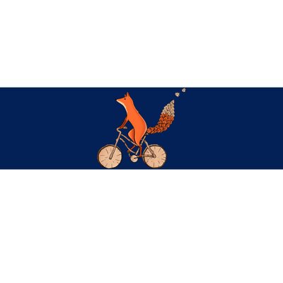 Funny Fox Riding A Wooden Bicycle Bumper Sticker