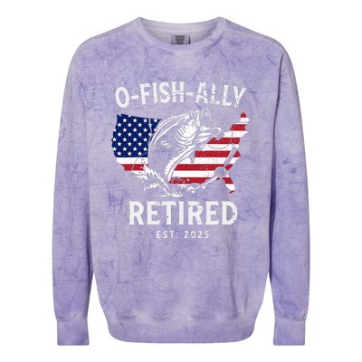 Fisherman Fishing Retirement Ofishally Colorblast Crewneck Sweatshirt