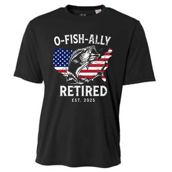 Fisherman Fishing Retirement Ofishally Cooling Performance Crew T-Shirt