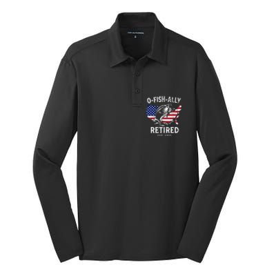 Fisherman Fishing Retirement Ofishally Silk Touch Performance Long Sleeve Polo