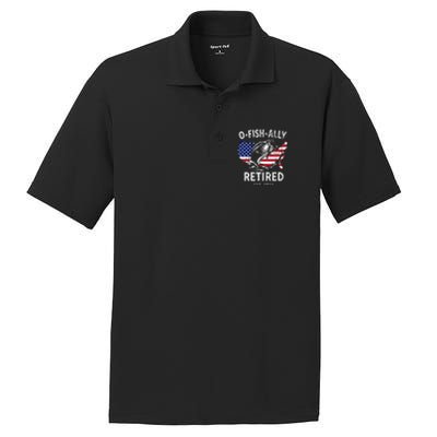 Fisherman Fishing Retirement Ofishally PosiCharge RacerMesh Polo