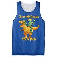 Funny Frog Riding T Rex Your Mom Sarcastic Joke Gift Mesh Reversible Basketball Jersey Tank