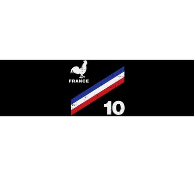 France Flag Rooster Number 10 Soccer Fan Bumper Sticker