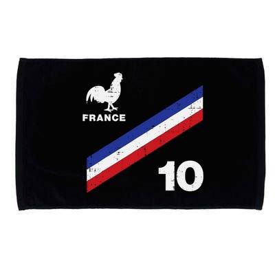 France Flag Rooster Number 10 Soccer Fan Microfiber Hand Towel