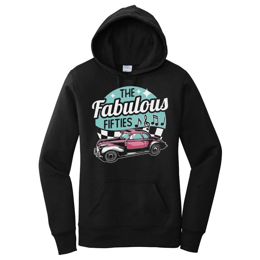 Fabulous Fifties Rockabilly Classic Car Psychobilly Rocker Women's Pullover Hoodie