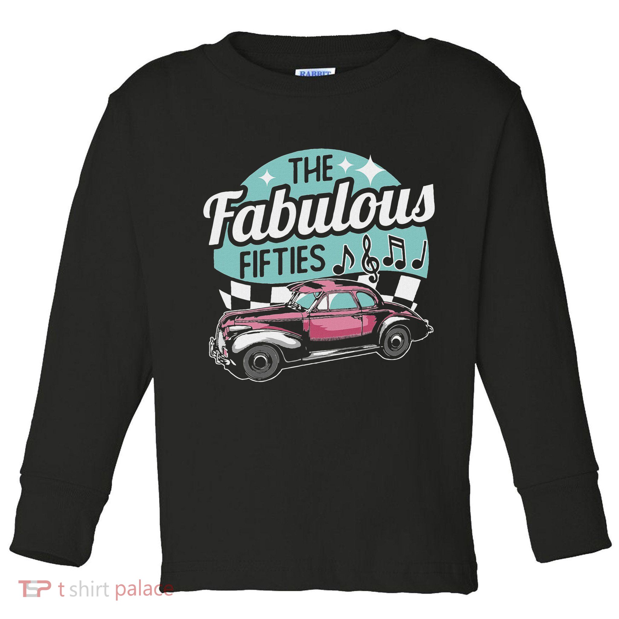 Fabulous Fifties Rockabilly Classic Car Psychobilly Rocker Toddler Long Sleeve Shirt