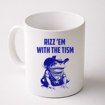 Funny Frog Rizz Em With The Tism Mug