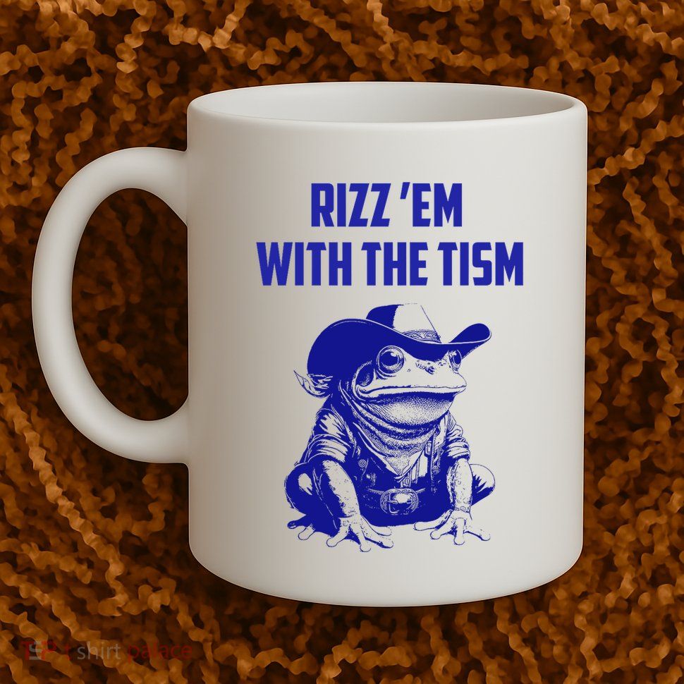 Funny Frog Rizz Em With The Tism Mug