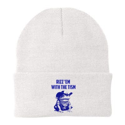 Funny Frog Rizz Em With The Tism Beanie