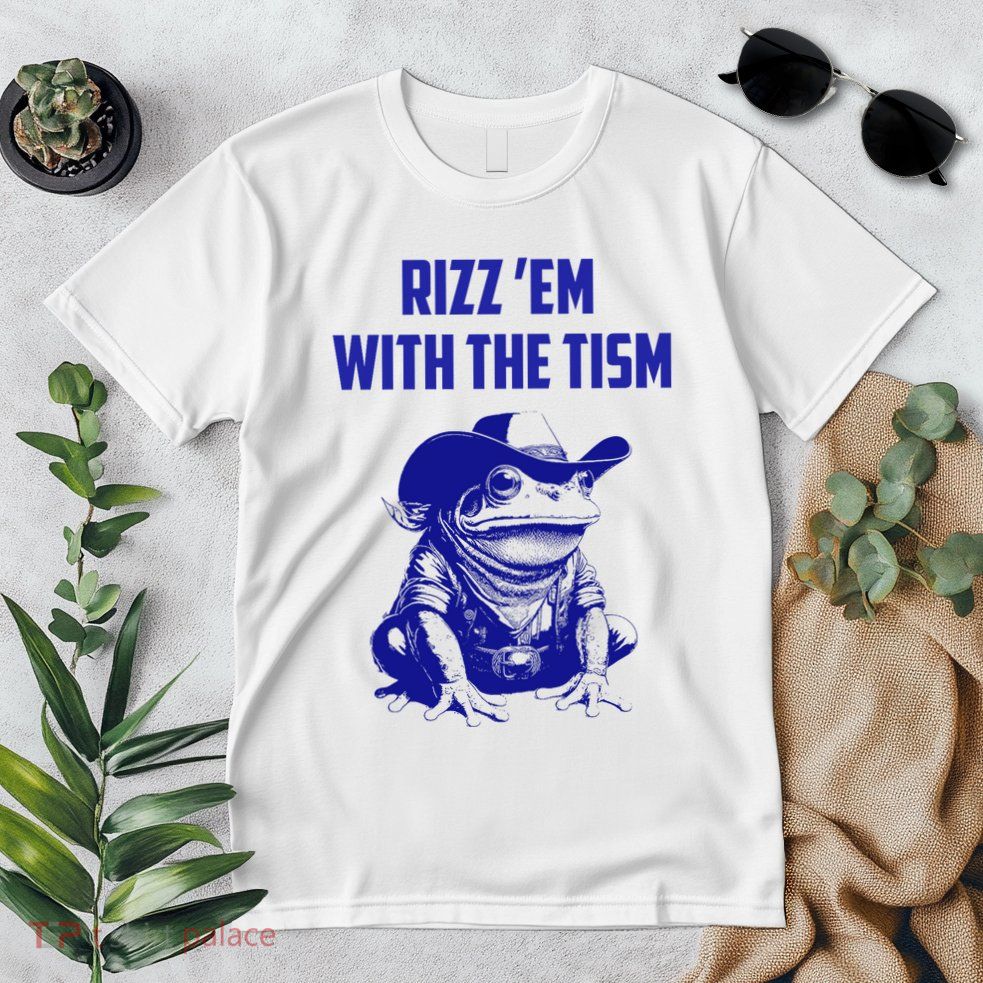 Funny Frog Rizz Em With The Tism Premium T-Shirt