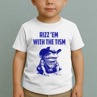 Funny Frog Rizz Em With The Tism Toddler T-Shirt