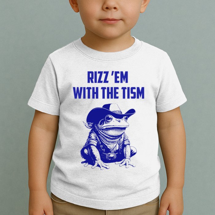 Funny Frog Rizz Em With The Tism Toddler T-Shirt