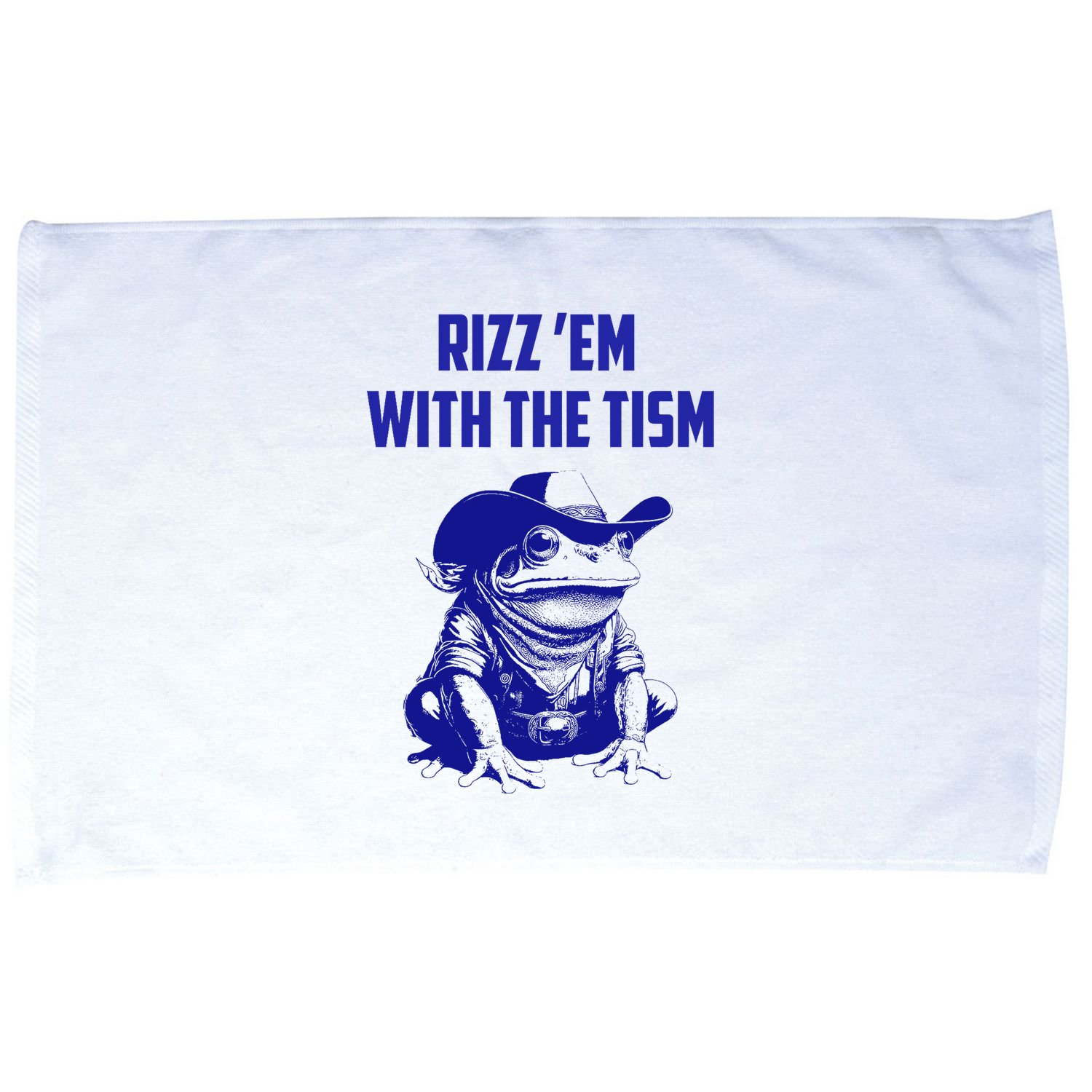 Funny Frog Rizz Em With The Tism Microfiber Hand Towel