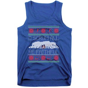 Funny Football Rugby Ugly Christmas Style Gift Tank Top