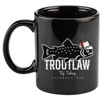 Fly Fishing Rainbow Trout Wearing A Hat Feather Cap 11oz C Handle Ceramic Mug