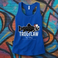 Fly Fishing Rainbow Trout Wearing A Hat Feather Cap Womens Tank Top