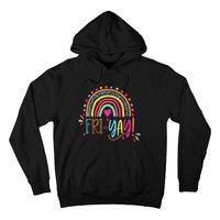 Fri-Yay Friday Rainbow Funny Teacher Tees Hoodie