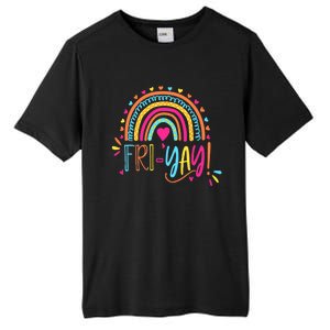 Fri-Yay Friday Rainbow Funny Teacher Tees Tall Fusion ChromaSoft Performance T-Shirt