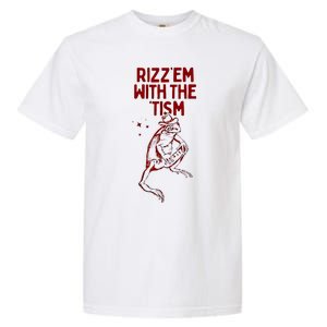 Funny Frog Rizz Em With The Tism Garment-Dyed Heavyweight T-Shirt