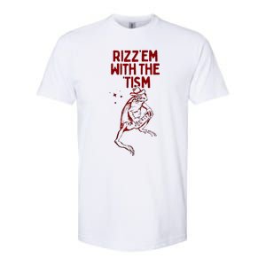 Funny Frog Rizz Em With The Tism Softstyle CVC T-Shirt