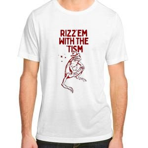 Funny Frog Rizz Em With The Tism Adult ChromaSoft Performance T-Shirt