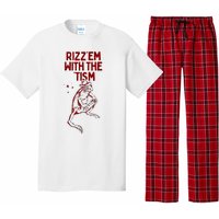 Funny Frog Rizz Em With The Tism Pajama Set