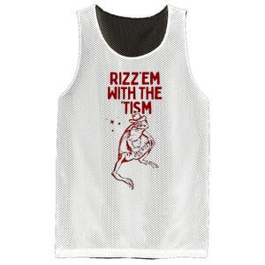 Funny Frog Rizz Em With The Tism Mesh Reversible Basketball Jersey Tank