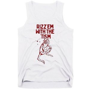 Funny Frog Rizz Em With The Tism Tank Top