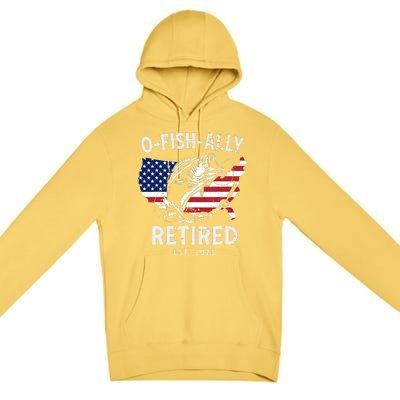 Fisherman Fishing Retirement Ofishally Retired 2025 Premium Pullover Hoodie