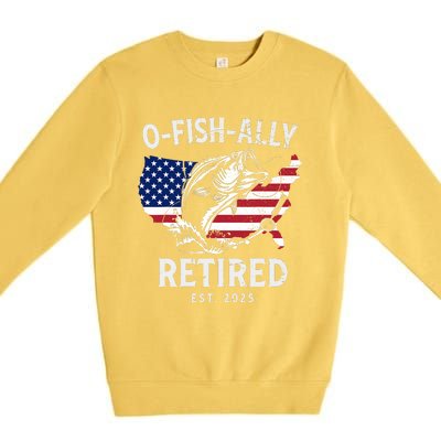 Fisherman Fishing Retirement Ofishally Retired 2025 Premium Crewneck Sweatshirt