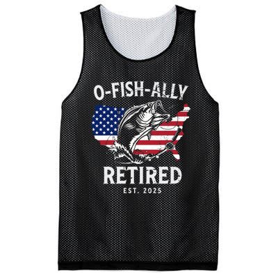 Fisherman Fishing Retirement Ofishally Retired 2025 Mesh Reversible Basketball Jersey Tank